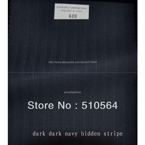 Free shipping 150s 100% worsted wool Custom made suit Men dark dark navy hidden stripeSuit Three pieces Suit(jacket +pant+vest )
