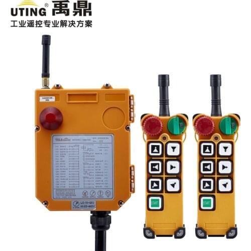 AC DC Wireless Crane Remote Control F24-6D Industrial Remote Control Hoist Crane Push Button Switch 2 Transmitters + 1 Receiver
