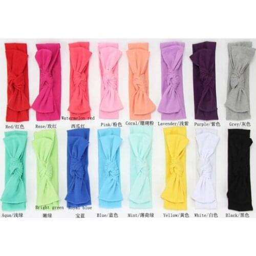 2016 New 10pcs/lot Cotton Elastic Newborn Baby Girls Headband Knot Hair Band Children Knot Rabbit Ear Headband bandeau bebe