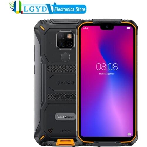 DOOGEE S68 Pro Android 9.0 5.9inch Mobile Phone RAM 6GB ROM 128GB Helio P70 Dual SIM Fingerprint Unlocked LTE 4G OTG Smartphone