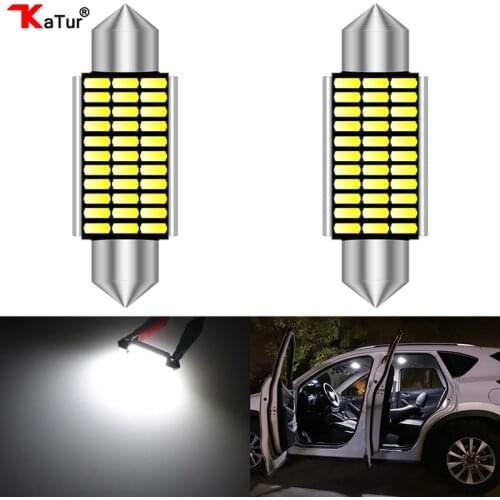 Katur 2PCS C5W Festoon LED CANBUS 31MM 36mm 39mm 41mm Car Dome Light Error Free Car Interior Reading Bulb License Plate Lamp