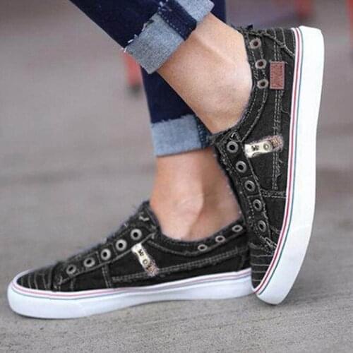Women Canvas Shoes Sneakers 2021 Hot Solid Lace-up Shoes For Girls Shoes Non-slip Size 35-43