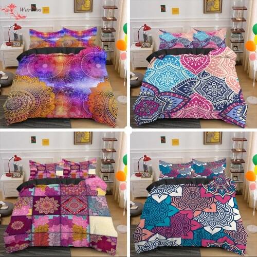 Mandala Bedding Set Duvet Cover Bohemian Bedspreads Boho Style Flowers Quilt Comforter Nordic Bed Set Cover Euro King Queen Size