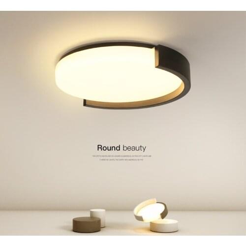 Creative bedroom lamp led ceiling lamp modern minimalist round Nordic living room lamp room study childrens room lamps
