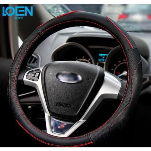 Hot Sell Leather Auto Car Steering Wheel Cover 38CM/15'' Anti-catch Holder Protector Business Design Breathable For bmw e90