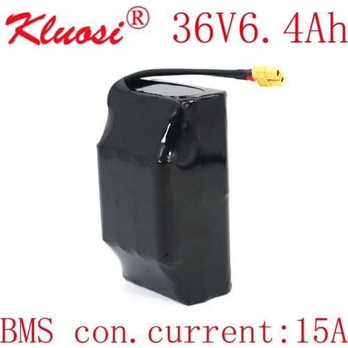 KLUOSI 36V 6.4Ah 10S2P 6Ah 42V Lithium Battery Pack with 15A BMS for Balance Twist Car Capacity Wheelbarrow Balancing Scooter
