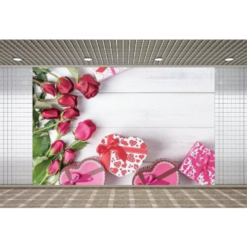 Lyavshi White Wooden Board Backdrop Love Box Background Birthday Valentines Day Party Decor Photography Photo Studio Props