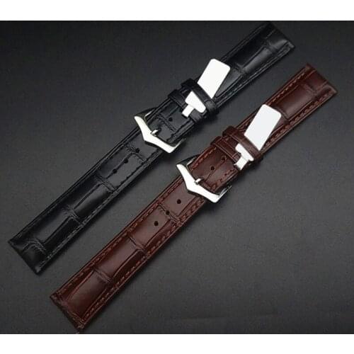 Oil Wax Leather Watchbands 18/19/20/21/22 Mm Watch Buckle Band Strap High Quality Wrist Belt Bracelet Durable Watch Srtap