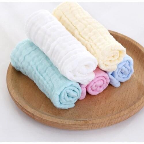 Infant Baby Cotton Soft Burp Cloths 2021 New Fashion Newborn Girl Boy Solid Color Feeding Bibs Kids Reusable Towel Accessories