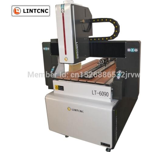 New model 2.2kw 3.0kw water cooling spindle cnc machine 6090 4 axis mini cnc router