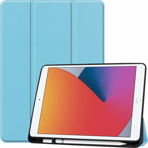 New 2020 Case for iPad 10.2 Case for iPad 8th 7th Generation 2020 2019 Soft TPU Tablet Cover with Pencil Holder screen + Pen