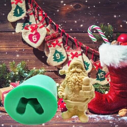 2021 New Christmas Santa Resin Mold 3D Santa Claus Silicone Mold for DIY Figurine Crafts