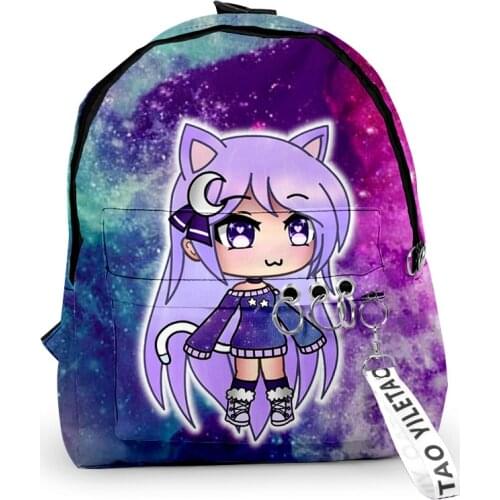 2021 New Arrival Gacha Life 3D Print Fashion Men Women Backpack Oxford hanging buckle Style Child School bag Travel Backpack