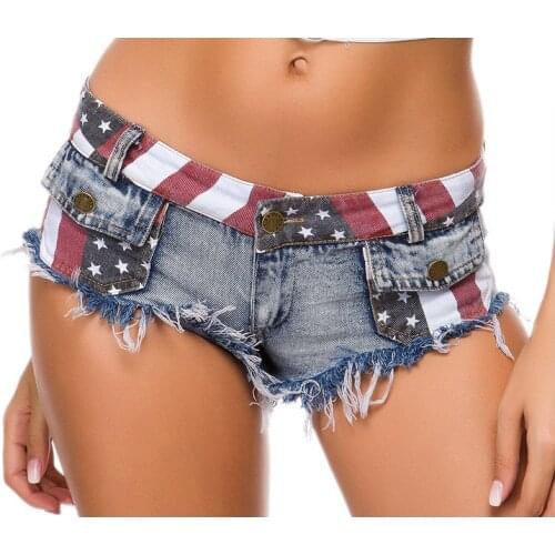 New Sexy Low Waist Womens Perfectly Fit 4-pockets Ripped Denim Jean Shorts