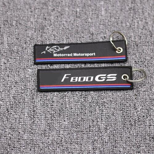New Embroidery Key Holder Chain Collection Keychain for BMW F800 GS F800GS Motorcycle Badge Keyring