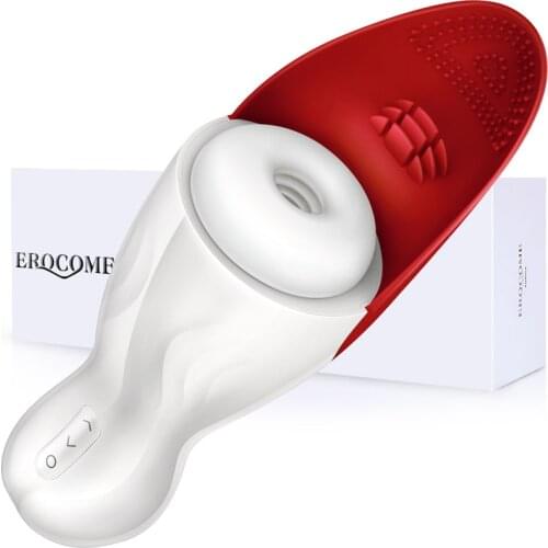 New Male Masturbator Sucking Machine With Scrotum Licking, Vibrating Masturbation Cup Blowjob Deep Throat Oral Sex Toys For Men