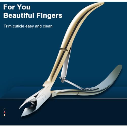 Nail Cuticle Scissors Stainless Steel Manicure Pedicure Tools Golden Tweezer Dead Skin Scissor Nipper Clipper Tool Remover Sciss