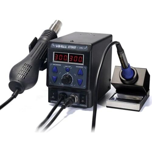 YIHUA 8786DI Soldering Iron Digital Hot Air Gun Soldering Welding Rework Station Phone Repair BGA SMD Solder Tool Sleep Function