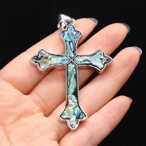 Fashion Stainless Steel Cross Pendants Gigh Quality Charms for Jewelry Making DIY Women Cross Necklace Gifts 47x67mm