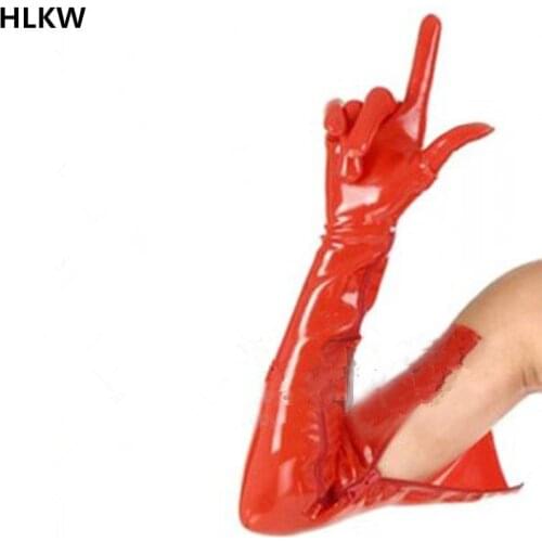 Sexy Faux Leather Shiny Long Latex Glove Punk Gloves Sexy Hip-pop Jazz Outfit Mittens Culb Wear Cosplay Costumes Accessory