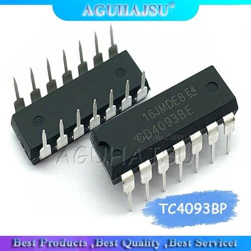 10pcs/lot TC4093BP TC4093 CD4093BE 4093B DIP14 New original Four and non-Schmitt triggers