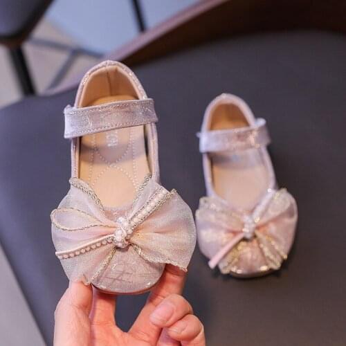 Girl Princess Shoes 2021 New Korean Version of Fashion Soft Bottom Sweet Bow Show Small Leather Shoes