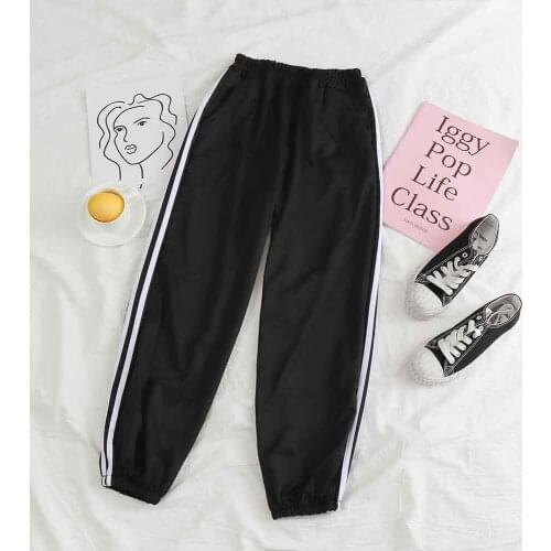 Outdoor Fashion Trousers Joggers Sweatpants Women Korean Style Clothes Striped Sweatpants Vintage Streetwear Pants Trousers