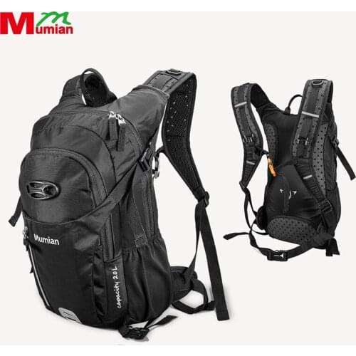 Cycling Bag Mens Women Riding Hiking Backpack Water Resistant Travel Backpack Lightweight Bicycle Water Bag,Bicycle helmet 20L