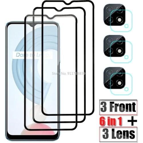 Protection Glass For Oppo Realme C25 C21 C20 C15 C11 C3 Camera Screen Protectors On The Realme C3 Tempered Glass RealmeC21 Film