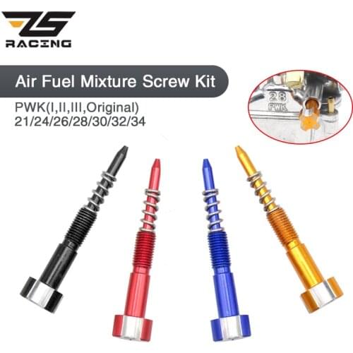 ZS Racing New 1PC Motorcycle CNC Aluminum Easy Adjustable Air Fuel Mixture Screw For PWK 21 24 26 28 30 32 34mm Carb