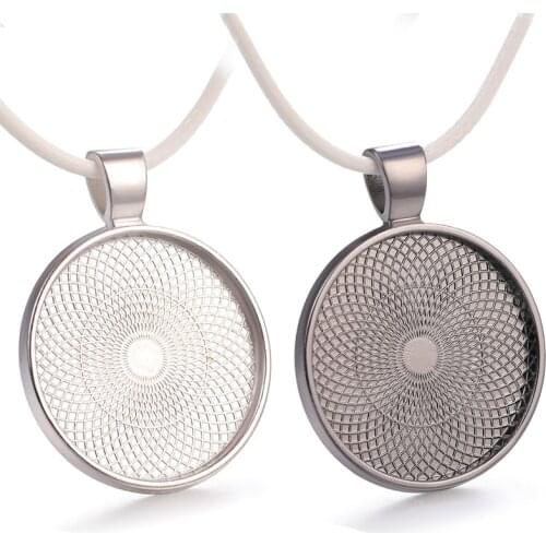 1/5/10pcs 25mm Cabochon Cameo 45mm Chains White Leather Rope Necklace Pendant DIY Making Jewelry Handmade Findings Accessories