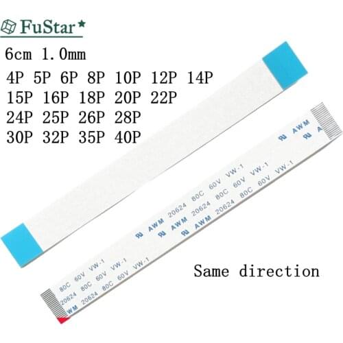 10pcs 6cm 1.0mm For Raspberry Pi Camera Flex Cable Extention 8P 10P 15Pin FFC Flat Wire Cable For Raspberry Pi 3 Model B+ / 3 /2