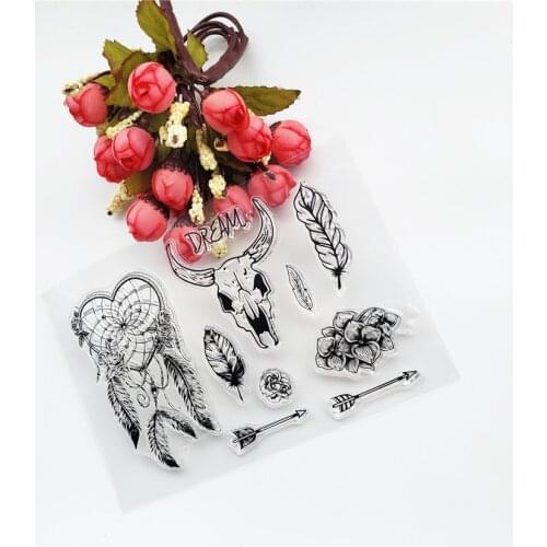 11*16CM Dreamcatcher Transparent Clear Stamp Silicone Stamp/Seal DIY Scrapbooking/Photo Album Easter Stamp Sheets