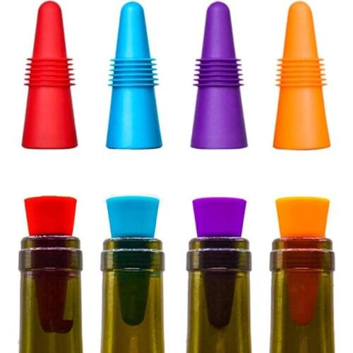 2 PCS Silicone Wine Stopper Bottle Stopper for Beer Plug Vacuum Sealed Champagne Drinks Cork Red Beverage Wine Bottle Caps