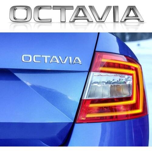 3D Car Rear Trunk OCTAVIA SUPERB Logo Nameplate Sticker ABS For Skoda SUPERB OCTAVIA Tail Badge Replace Accessories