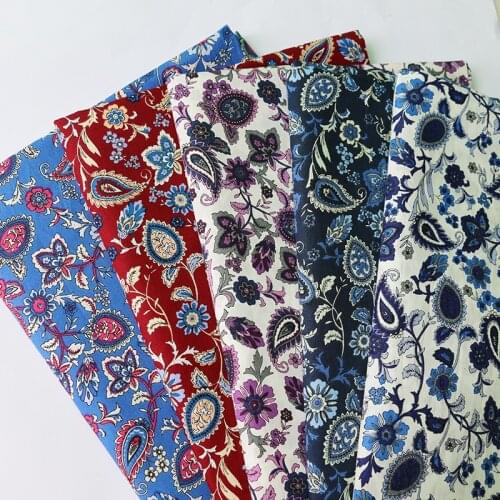 50cm*147cm Vintage Paisley Print 100% Cotton Tissue Children Home Textile DIY Dress Sewing Doll Patchwork