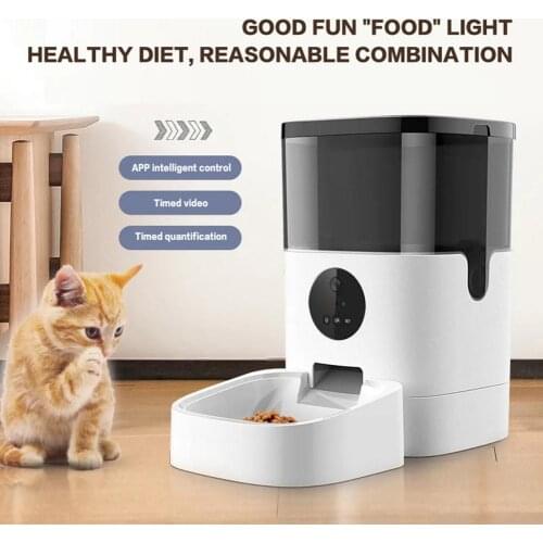 4L Automatic Pet Feeder With Camera Smart Pet Dog Cat Camera Feeder Dog Drinking Fountain Pet Drinking Feeder Food Dispensers