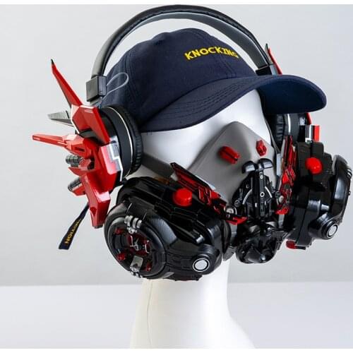 Original design Punk bar style Bluetooth earphone Technological functional style cosplay Headwear headset Halloween Accessories