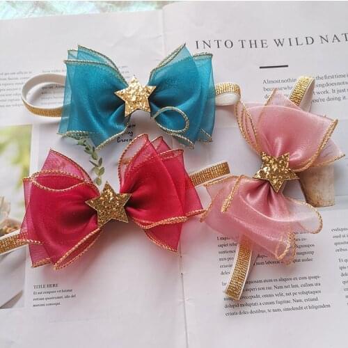 Children Girl Kids Cute Yarn bow Headbands Bow Knot Crown Birthday Veil Yarn Princess Fashion Head Wear Accessories