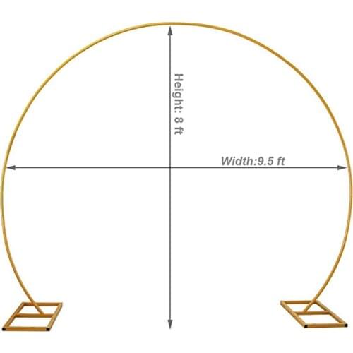 Round Arch Backdrop, Metal Wrought Iron Wedding Arch Background Decorative Frame Mall Flower Display Decoration