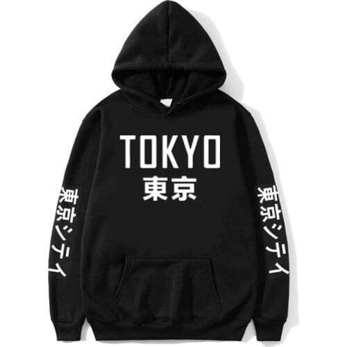 2020New Arrival Japan Harajuku Hoodies Tokyo City Printing Pullover Sweatshirt Hip Hop Streetwear Plus Size Clothing
