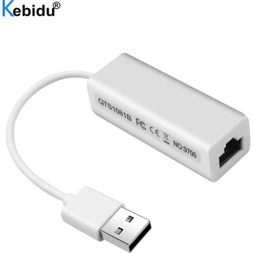 Kebidu Portable USB 2.0 To RJ45 Network Card 10Mbps Micro USB To RJ45 Ethernet Lan Adapter For PC Laptop Windows XP 7 8