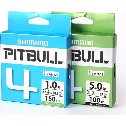 Fishing Line X4 strands braides PE line Original PITBULL 4 150M 200M blue green color 150M 200M