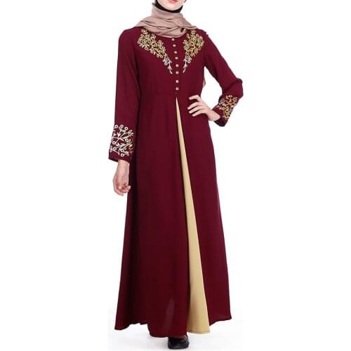 Muslim Arab Turkish Robe Womens Elegant Fashion Robe Thin Long Sleeve Dress Islamic Clothing Moroccan Kaftan Without Headscarf