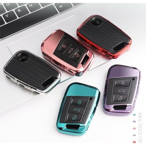 Soft TPU Car Key Remote Cover Case For Volkswagen VW Tiguan MK2 Magotan Passat B8 CC 2017 2018 For Skoda Superb A7 Accessories