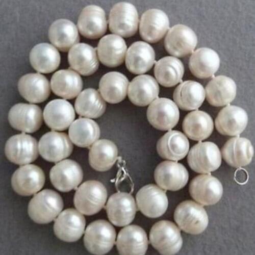 Natural 8-9MM huge (thread) White South Sea Pearl Necklace 18inch
