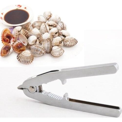Useful Zinc Alloy Clam Opener Seafood Scallop Oyster Sea Clam Shell Opener on-slip Clip BBQ Seafood Tools Kitchen Accessories