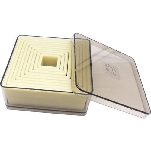 Icing Cookie, Biscuit & Square Cutter Set Of 9 Sizes Cutters Cake