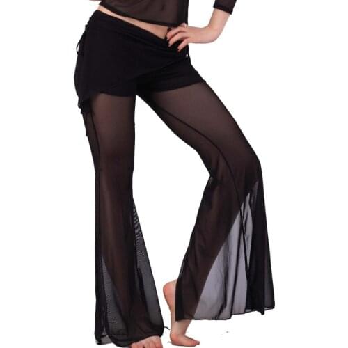 HOT SALE! mesh belly dance trousers sexy mesh split belly dance trousers for women belly dance trousers 10colors