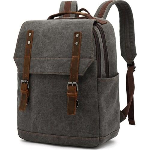 New School Bag Business Large Capacity Canvas Backpack Backpack Outdoor Leisure Travel Computer Bag Retro Mens Bag